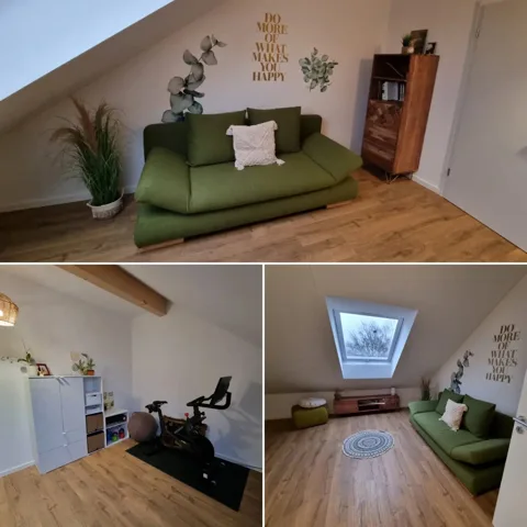 Zimmer im Dachgeschoss – Fotocollage