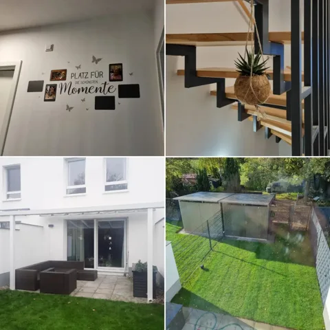 Treppe, Haus und Garten – Fotocollage